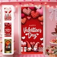 thumbnail image 7 of Steadline Festive Valentine's Day Door Cover Decoration with Heart Patterns - Durable Polyester Fabric Wall Hanging for Home Party and Holiday Interior Design, 7 of 7