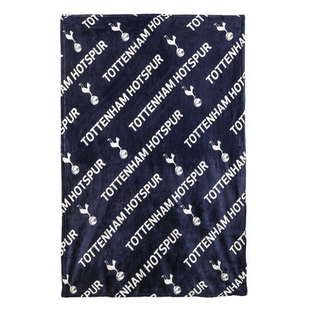 Official Tottenham Hotspur FC Fleece Throw Blanket | Super Soft Soccer Design | Warm Super Soft Feel Blue Throw | Perfect for Home Bedroom Sleepovers & Camping