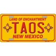 thumbnail image 1 of Taos Yellow New Mexico Metal License Plate, 1 of 1