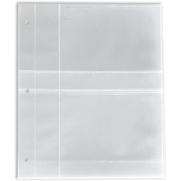 Recipe Card Plastic Sleeve Protector Pages for 3 ring binders from