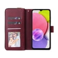 thumbnail image 2 of Decase for Samsung Galaxy A03s Case, Shockproof Wrist Strap Zipper Card Holder Cash Slots Kickstand Premium PU Leather Magnetic for Galaxy A03S Phone Case Protective Flip Cover,Winered, 2 of 6