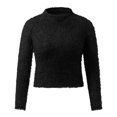 thumbnail image 4 of GigrtiJin Women's Turtleneck Sweaters Casual Solid Color Slim Crop Pullover Tops Fashion Comfy Casual Blouses, 4 of 7