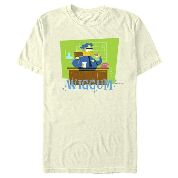 Men's The Simpsons Officer Wiggum's Office Graphic Tee Beige 3X Large