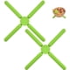 thumbnail image 1 of Salvamanteles de silicona plegable, almohadilla aislante de silicona, fácil de almacenar, adecuado para mesa de cocina, tapete para cuenco, tapete para olla, posavasos, tapete para platos, verde, 2, 1 of 5