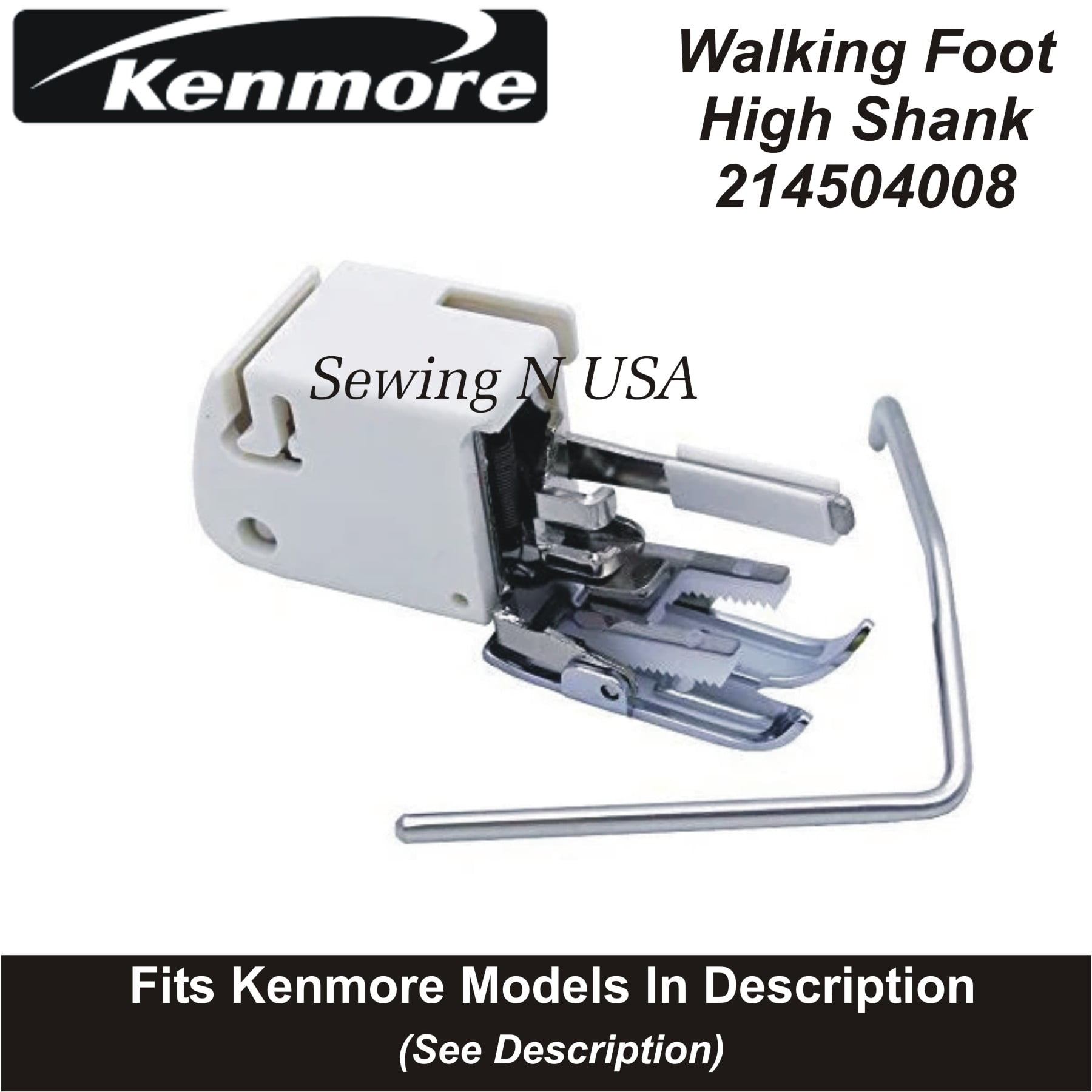 Low Shank Even Feed Walking Foot That Fits Kenmore Sewing Machine 385 Models 