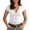 White, variant on Daznico Women's V Neck Wrap Front Short Sleeve Slim Fit Basic T Shirt Casual Summer Tops,XXL