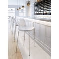 thumbnail image 4 of Ace Barstool White & Silver Barstool, Modern Style, Plush and durable faux leather fabric, Plywood, Indoor Bar, 4 of 11