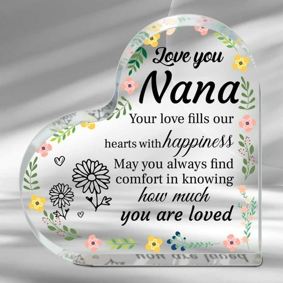 Nana Gift Acrylic Love You Keepsake Perfect For Birthdays Anniversaries Mother'S Day From Grandkids Floral With "Love You Nana" Text Ideal For Grandmother Gifts Nana Gifts