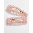 thumbnail image 1 of Pinza para el cabello con perlas facetadas de cristal rosa para mujeres y niñas, conjunto de regalos para el día de la madre, horquillas grandes de imitación con diamantes de imitación, pasador, acces, 1 of 5