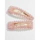 thumbnail image 1 of Pinza para el cabello con perlas facetadas de cristal rosa para mujeres y niñas, conjunto de regalos para el día de la madre, horquillas grandes de imitación con diamantes de imitación, pasador, acces, 1 of 5