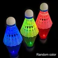 thumbnail image 1 of 6Pcs LED Badminton Ball Glowing Light Up Plastic Badminton Shuttlecocks Colorful Lighting Balls Sports Training In/Outdoor Game 6Pcs, 1 of 6
