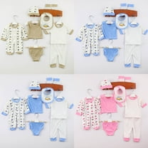 THDHVS Newborn Sleepers,Toddler Girl Pajamas,Unisex Infant Print Layette Giftset Clothing Set 8-Piece for Newborn Yellow 0-3 Months