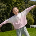 thumbnail image 3 of Girls Cooling Sun Hoodie Gradient Sun Protection Jacket Long Sleeve Ice Silk Breathable UPF50+ Kids Tops 6 Y, 3 of 4