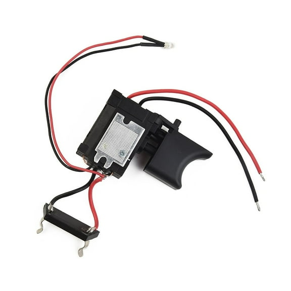 Electric Cordless Drill Trigger Switch 16A 7.2V-24V Push Button with Small Light