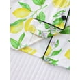 thumbnail image 3 of WIBACKER Women's Pajamas Set Short Sleeve Pjs Button Down 2 Piece Loungewear Sets Lemon Print Sleepwear, 3 of 9