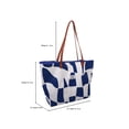 thumbnail image 3 of SAYOO Bolso de hombro con patrón geométrico para mujer, bolsos con botones magnéticos de alta capacidad, bolso de lona de viaje SAYOO  casual, 3 of 9