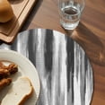 thumbnail image 3 of Black Gray White Round 15 Inch Placemats Set of 2, Vintage Rustic Abstract Ombre Aesthetic HeatResistant Non Slip Place Mats for Dining Table, Wipeable Braided Kitchen Table Mats for Housewarming, 3 of 9