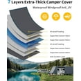 thumbnail image 4 of Mescukay Travel Trailer RV Cover, Extra-Thick Upgraded 7 Layers for Camper Cover 24'-27', with Adhesive Repair Patches, 2Pcs Windproof Straps & 4 Tire Covers, 4 of 7