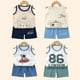 thumbnail image 2 of Conjunto de 2 piezas para niños, Camiseta de algodón, pantalones cortos, ropa para niños, trajes sin mangas qym unisex, 2 of 2