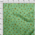 thumbnail image 3 of oneOone Velvet Green Fabric Honey Bees Quilting Supplies Print Sewing Fabric By The Yard 58 Inch Wide, 3 of 4