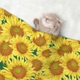 Noikeo Floral Sunflowers Pattern Waterproof Pet Blanket ,Fleece Dog