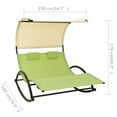 thumbnail image 3 of vidaXL Double Sunlounger Patio Lounge Chair with Canopy Outdoor Rocking Sunbed, 3 of 6
