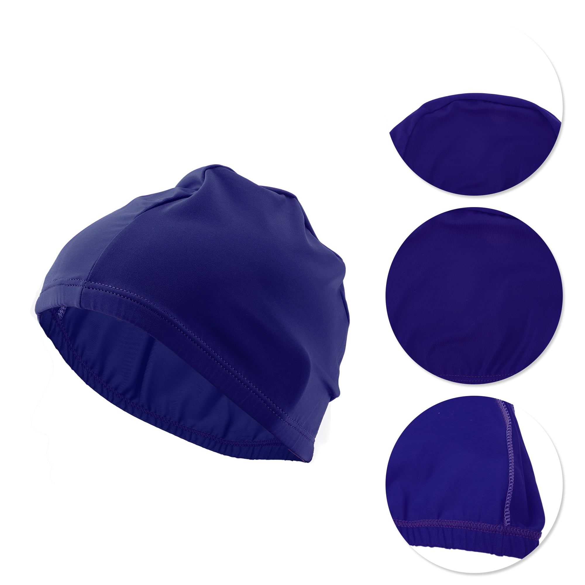 Unique Bargains Elasticity Swim Cap Measuring for Comfortable Fit Navy Blue