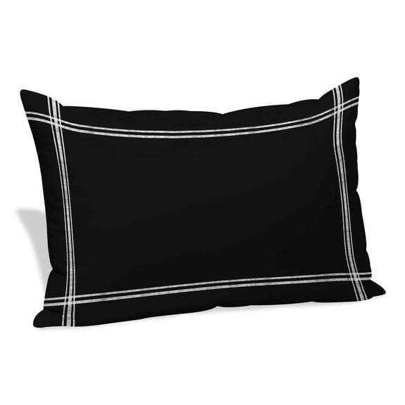 Pure Black Pillow Covers Queen, Simple Solid Color Soft Brushed Microfiber Breathable Throw Pillow Covers, Decorative Pillowcase with Zipper for Couch Sofa Bedroom Living Room 20"x30"
