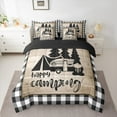 thumbnail image 2 of Manfei Camper Theme 7-Piece Bedding Comforter Set,Happy Camping Adventure King Bedding Sets,Old Barn Door Bed Sheets For Children,Breathable Home Decor Reversible, 2 of 8