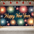 thumbnail image 2 of Balloon Design Happy New Year Banner Gift Box Glitter Decor Festive Backdrop for Holiday Party Event Celebration, 2 of 5
