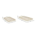 thumbnail image 3 of DecMode 26", 23"W Cream Rattan Large Rectangular Woven Tray, 2-Pieces, 3 of 16