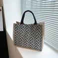 thumbnail image 1 of LHSHID Women Large Capacity Linen Shopper Totes Lady Fashion Shoulder Bag Summer Beach Bags Casual Travel Luxury Design Handbags Purse, 1 of 6