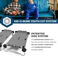 thumbnail image 6 of Disc-O-Bed Youth Double Cot Kid-O-Bunk, Storage Organizers & Carry Bag, Grey, 6 of 11