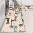 thumbnail image 2 of Kitchen Rugs Sets Of 2,Cute Cartoon Dachshund Anti Fatigue Kitchen Mat Rugs Non Slip Washable,Decorative Kitchen Floor Mats for Kitchen,Sink,Laundry,17"X47", 2 of 5