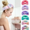 thumbnail image 4 of 6-piece Set of Skincare Shower Elastic Headband, Makeup Headscarf with Bow, Women's Facial Cleansing Headband, 4 of 7