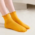 thumbnail image 3 of CoCoMangos 6 Pairs Cute Ruffle Socks for Women, Woman Color Frilly Ankle Socks, Cotton Lettuce edge Stockings for Girls Students, 3 of 7