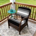 thumbnail image 4 of Outdoor Patio Cushion Covers 4 Pack Black Patio Chair Cushion Covers with Ties and Zipper Gradient Stripes Modern Waterproof Outdoor Seat Cushion Covers for Patio Furniture 22"x20", 4 of 9