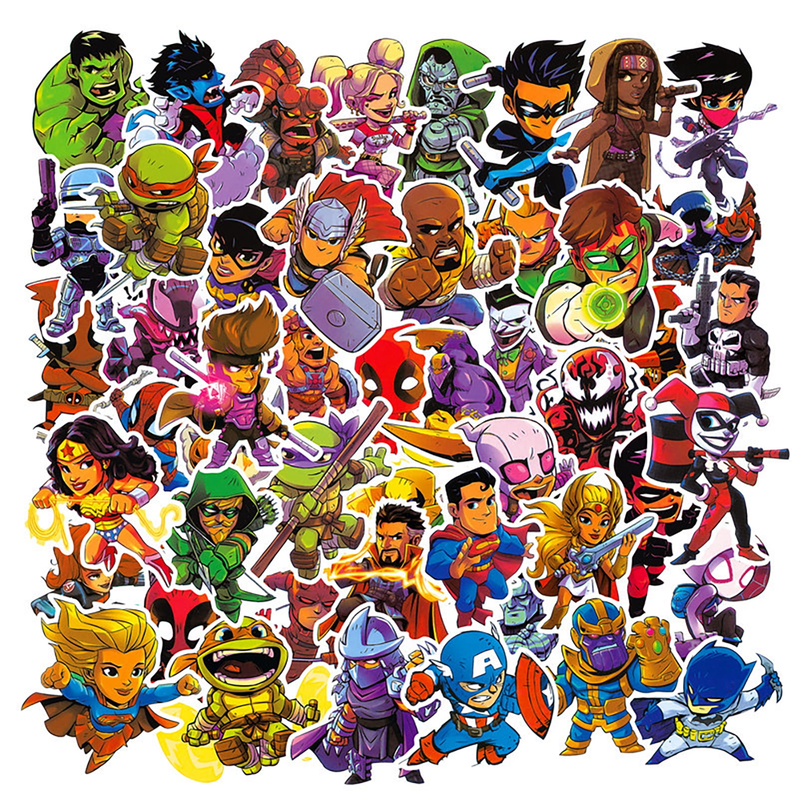 Stickers Marvel, Autocollant Marvel, 50PCS Stickers Avengers