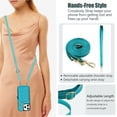 thumbnail image 6 of For Apple iPhone 13 Pro Max RFID Blocking Wallet Case Magnetic Flip Cover Multi-Card Slots Zipper Pocket With Ring Clasp Detachable Shoulder Strap And Wrist Strap,Blue,For iPhone 13 Pro Max, 6 of 10