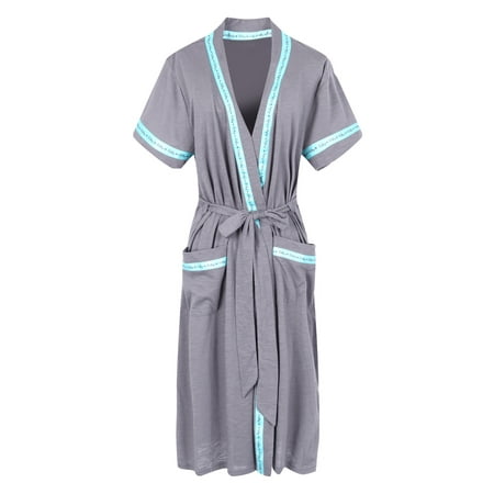 

Richie House Women s Short Sleeve Cotton Bathrobe Robe RHW2753