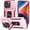 Pink, variant on Cowithday for iPhone 13 5G Case with Slide Camera Cover + Screen Protector (1 Pack), [Full Camera Protection] [Magnetic Rotated Kickstand] Military Grade Shockproof Heavy Duty Cover, Pink