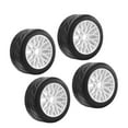 thumbnail image 2 of lionlar 4 Pieces 1/8 RC Car Tires Assembly Modification RC Accessories Crawler Truck white, 2 of 9