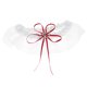 thumbnail image 3 of Suministros de Boda Yeacher Cesta de Niña de Flores de Satén Doble Corazón Almohada de Portador de Anillo Libro de Invitados Portalápices Liga de Novia Rojo, 3 of 6