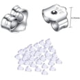 thumbnail image 2 of HSHDLDF 200Pcs Earring Backs, 925 Butterfly Earring Backs Hypoallergenic Safety Earring Backs Rubber Earring Stoppers Soft Secure Backs for Earring Studs Hoops Earring Making Findings, 2 of 7