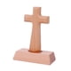 thumbnail image 2 of Estatua de cruz de madera de pie, cruz de mesa de recuerdo religioso para capilla, Pascua, Cabeza cuadrada, 2 of 9