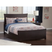 AFI Metro Queen Wood Platform Bed Frame with Panel Headboard & Footboard, Espresso