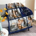 thumbnail image 3 of Custom Blanket with Photos/Text, Personalized Customized Picture Throw Blanket for Family Friend Christmas Halloween Birthday Wedding Customized Gifts for Women Men Blankets, 3 of 5