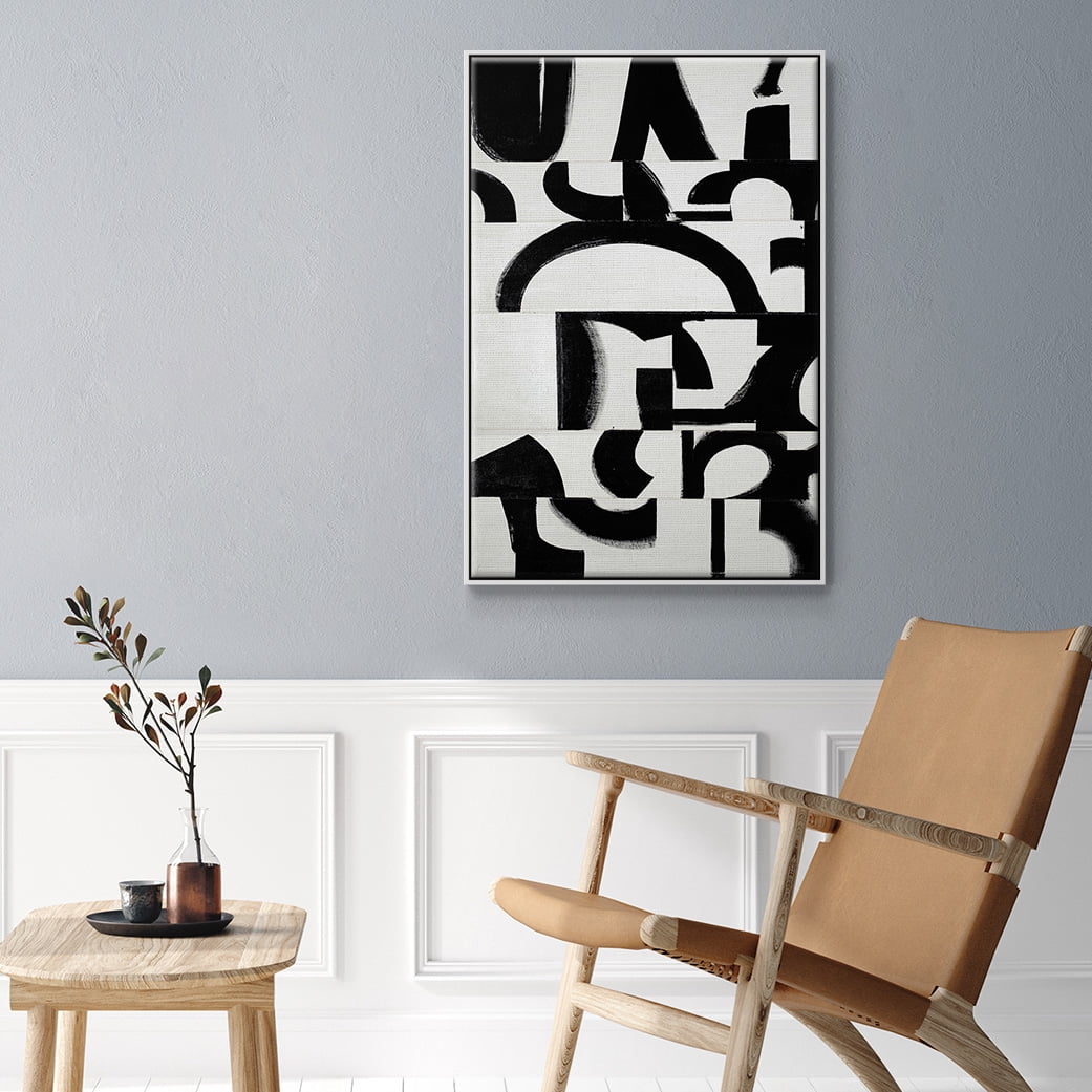 Prosperous Elements V11 Framed Premium Gallery Wrapped Canvas - Ready to Hang - 27 x 41 - White Floating Frame