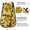 thumbnail image 4 of Dailycode Double Sided Oven Mitt with Loop Heat Resistant Kitchen Long Potholders 7" x 35" Cube Drop, 4 of 6