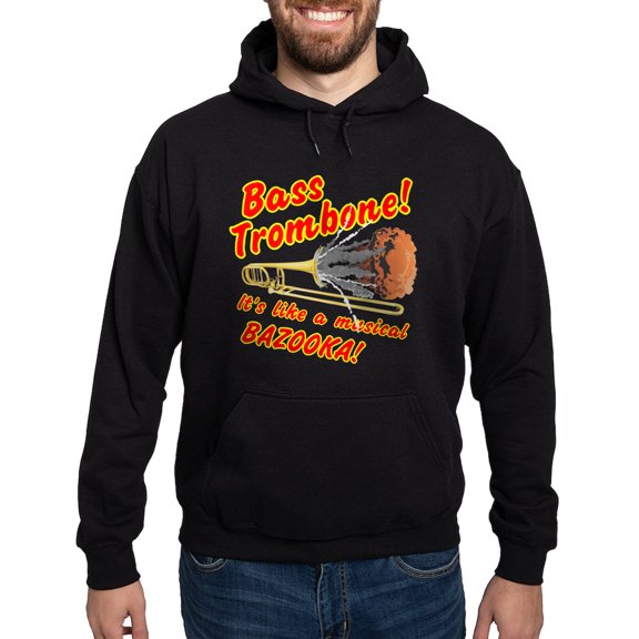CafePress - Bass Trombone Musical Bazooka Hoodie - Pullover Hoodie, Classic, Comfortable Hooded Sweatshirt